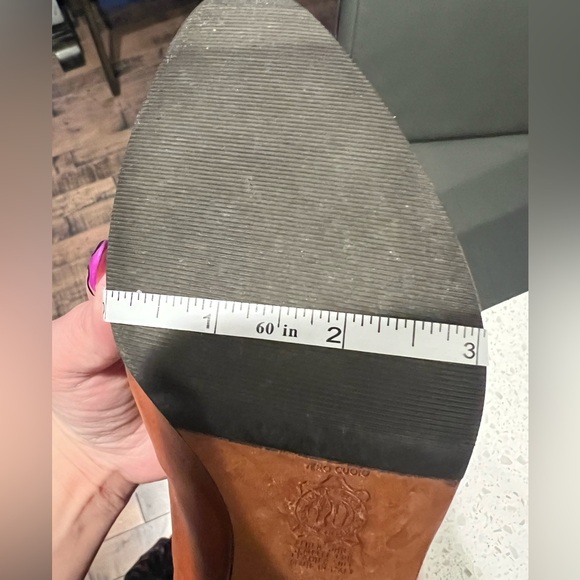 GOOD CONDITION CALDERONE MADE IN ITALY HIGH LEATHER BOOTS - 36.5 - Picture 11 of 13